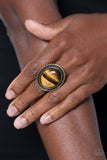 Stone Terrarium - Brass Ring - Paparazzi Accessories