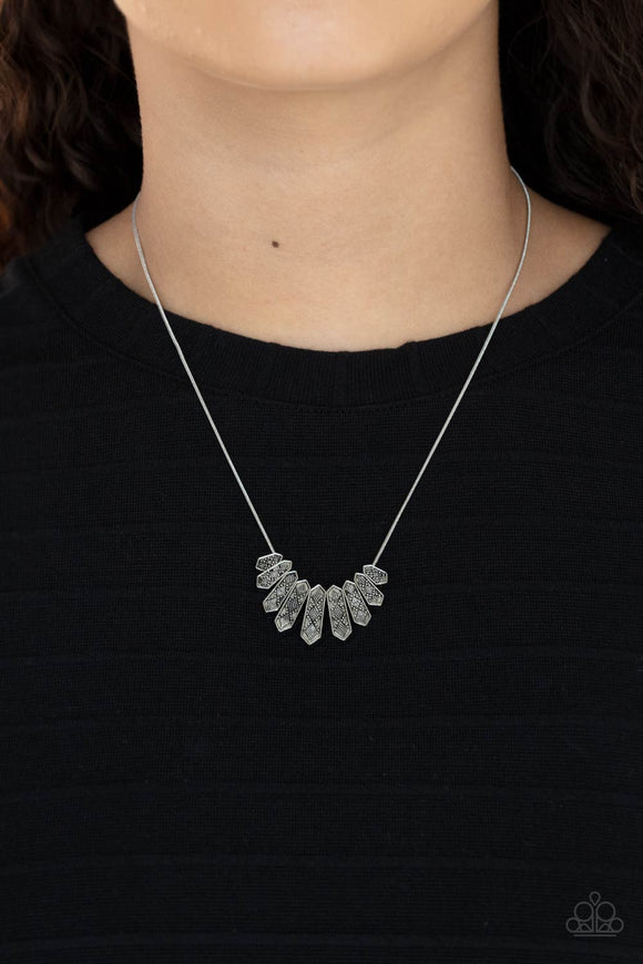 Monumental March - Silver Necklace - Paparazzi Accessories