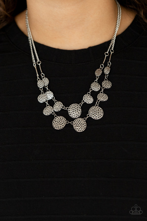 Pebble Me Pretty - Silver Necklace - Paparazzi Accessories