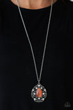 Bewitched Beam - Orange Necklace - Paparazzi Accessories
