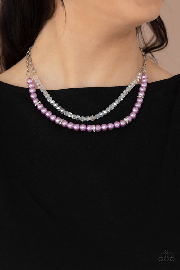 Parisian Princess - Purple Necklace - Paparazzi Accessories
