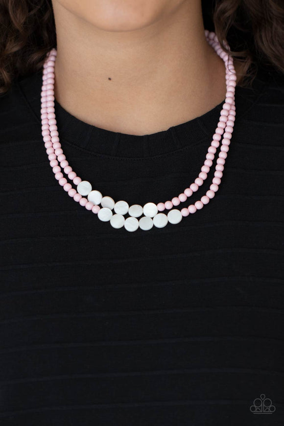 Extended STAYCATION - Pink Necklace - Paparazzi Accessories