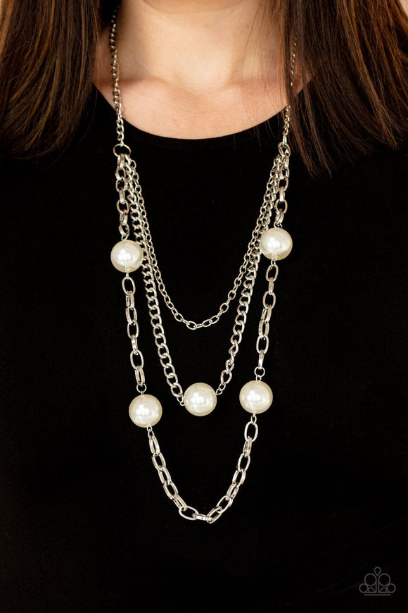 Thanks For The Compliment - White Necklace - Paparazzi Accessories
