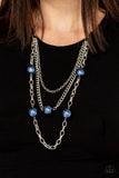 Thanks For The Compliment - Blue Necklace - Paparazzi Accessories