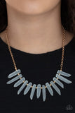 Ice Age Intensity - Gold Necklace - Paparazzi Accessories