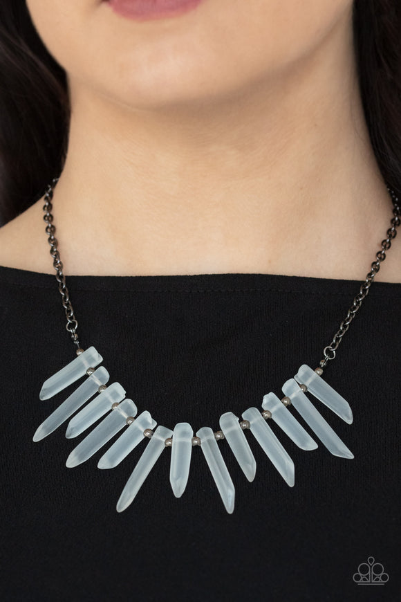 Ice Age Intensity - Black Necklace - Paparazzi Accessories