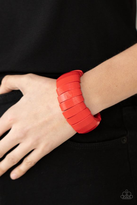 Raise The BARBADOS - Red Bracelet - Paparazzi Accessories