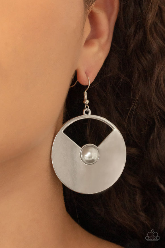 Record-Breaking Brilliance - White Earrings - Paparazzi Accessories