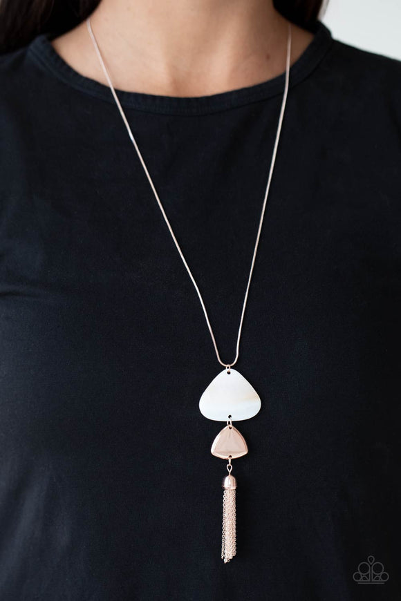 TIDE You Over - Rose Gold Necklace - Paparazzi Accessories