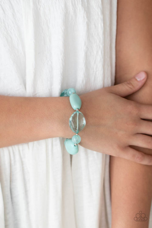 I Need a STAYCATION - Blue Bracelet - Paparazzi Accessories