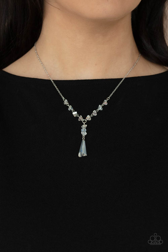 Olympian Oracle - White Necklace - Paparazzi Accessories