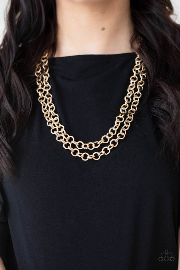 Grunge Goals - Gold Necklace - Paparazzi Accessories