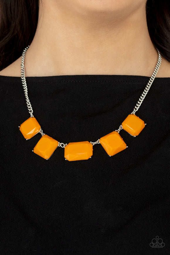 Instant Mood Booster - Orange Necklace - Paparazzi Accessories