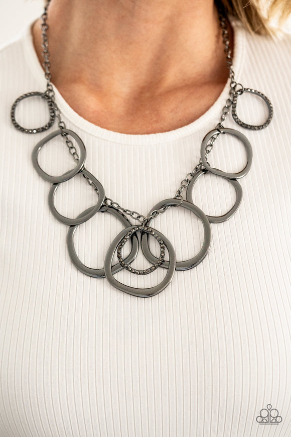 Dizzy With Desire - Black Necklace - Paparazzi Accessories