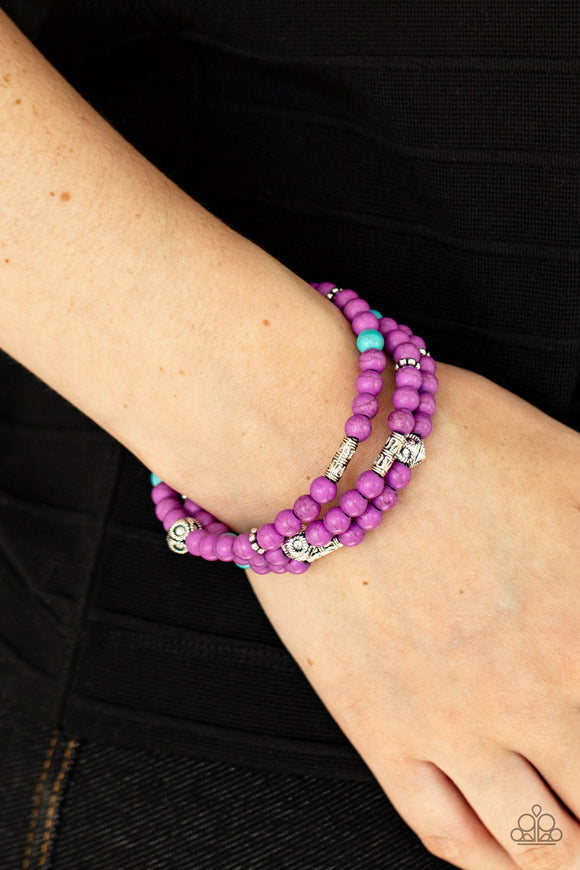 Desert Decorum - Purple Bracelet - Paparazzi Accessories