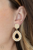 Discerning Droplets - Gold Clip-On Earrings - Paparazzi Accessories