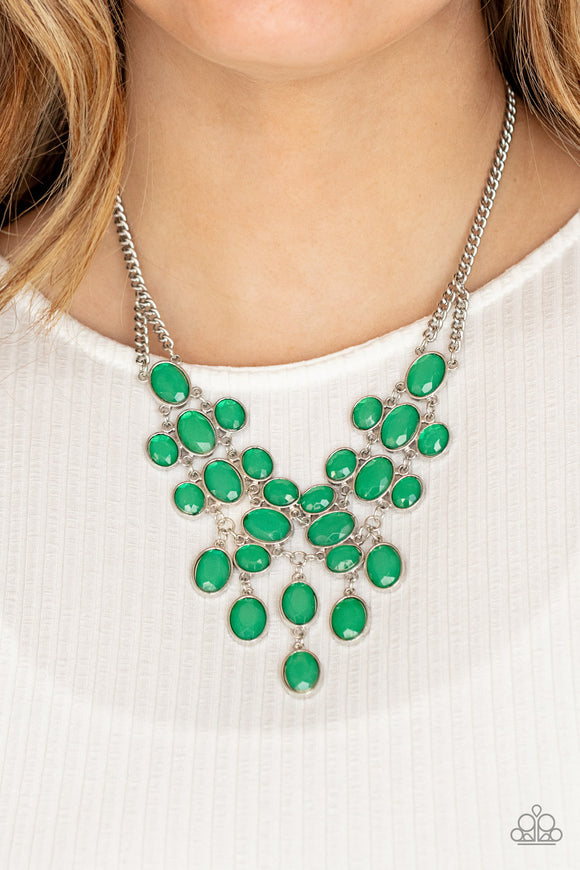 Feathered Ferocity - Green - Paparazzi Necklace – Jen's Fab Fashions