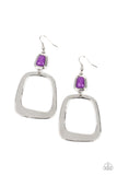 material-girl-mod-purple-earrings-paparazzi-accessories