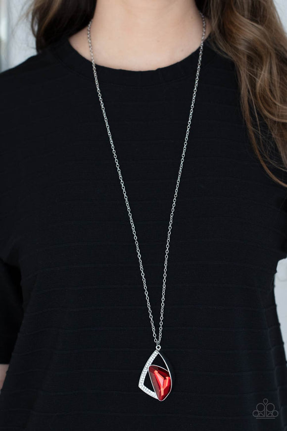 Galactic Wonder - Red Necklace - Paparazzi Accessories