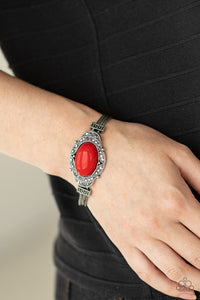 Top-Notch Drama - Red Bracelet - Paparazzi Accessories