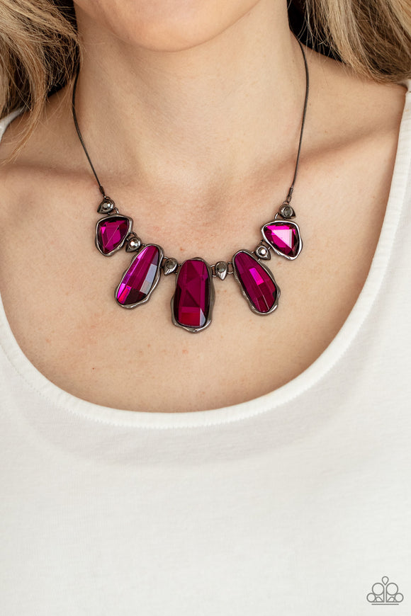 Cosmic Cocktail - Pink Necklace - Paparazzi Accessories