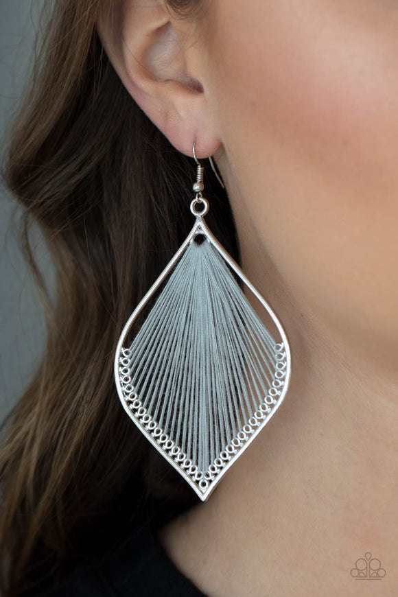 String Theory - Silver Earrings - Paparazzi Accessories