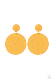 circulate-the-room-yellow-post earrings-paparazzi-accessories