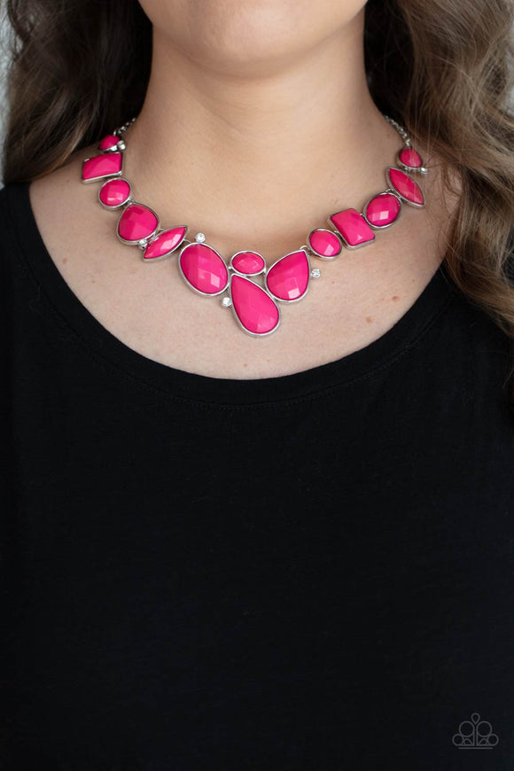 Mystical Mirage - Pink Necklace - Paparazzi Accessories