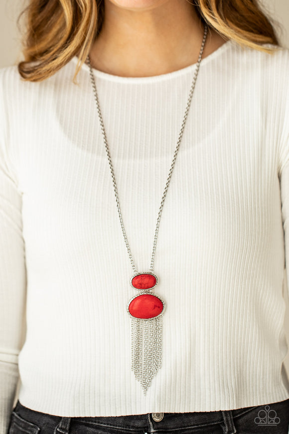 Meet Me At Sunset - Red Necklace - Paparazzi Accessories