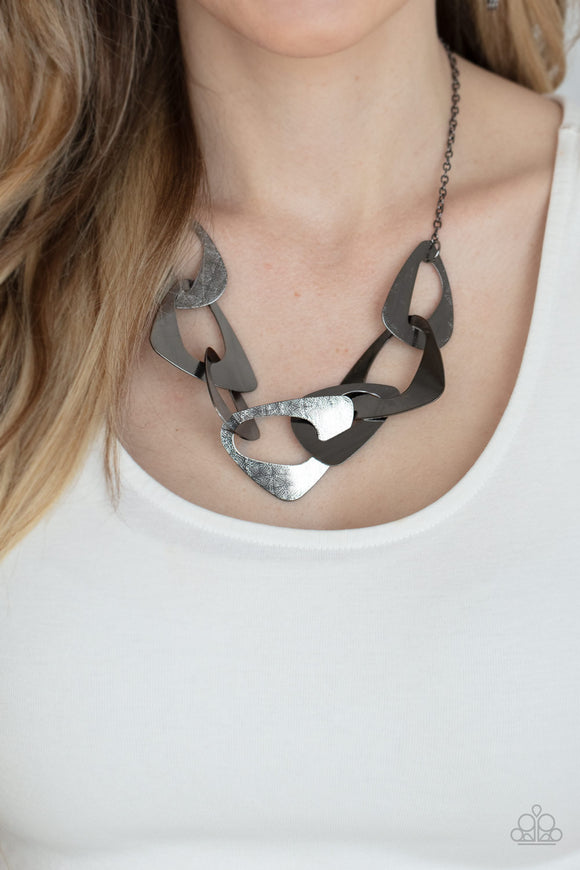 Guide To The Galaxy - Black Necklace - Paparazzi Accessories