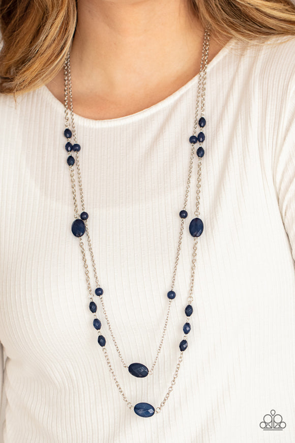 Day Trip Delights - Blue Necklace - Paparazzi Accessories