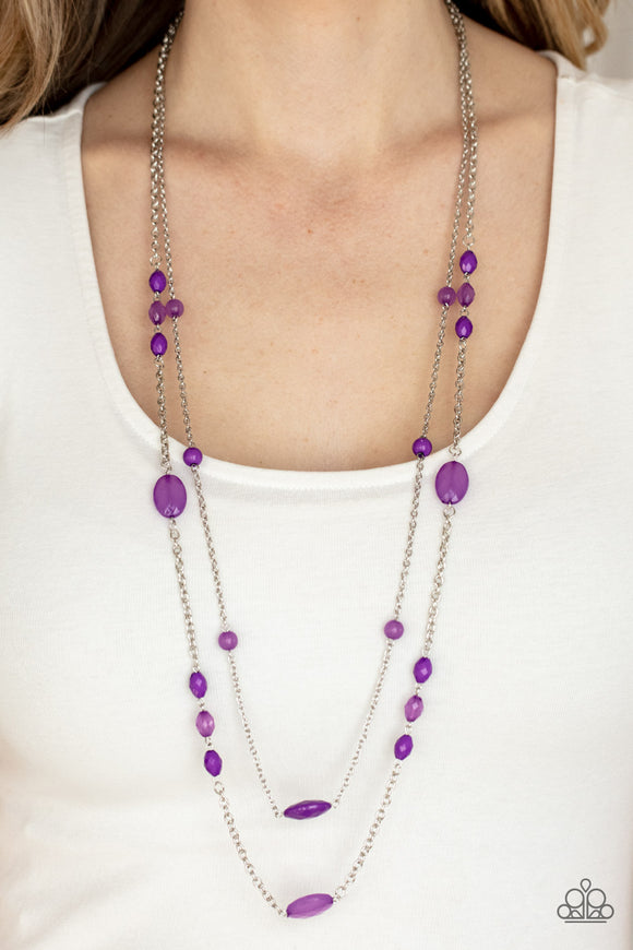 Day Trip Delights - Purple Necklace - Paparazzi Accessories