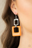 Twice As Nice - Orange Earrings - Paparazzi Accessories