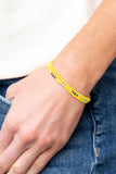 Basecamp Boyfriend - Yellow Bracelet - Paparazzi Accessories