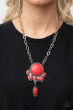 Geographically Gorgeous - Red Necklace - Paparazzi Accessories