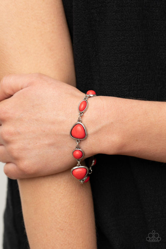 Eco-Friendly Fashionista - Red Bracelet - Paparazzi Accessories