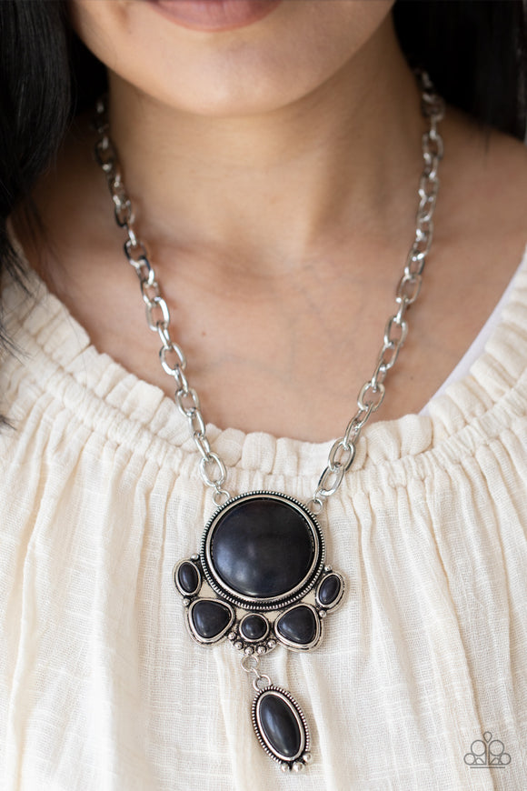 Geographically Gorgeous - Black Necklace - Paparazzi Accessories