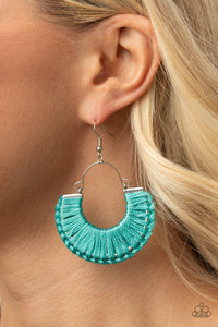 Threadbare Beauty - Blue Earrings - Paparazzi Accessories