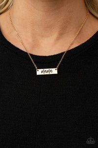Blessed Mama - Gold Necklace - Paparazzi Accessories