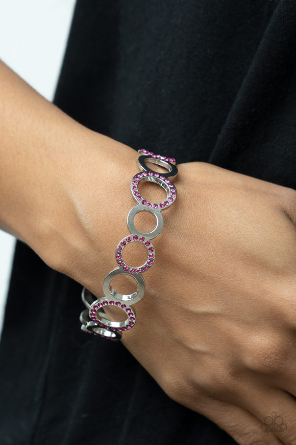 Future, Past, and POLISHED - Pink Bracelet - Paparazzi Accessories