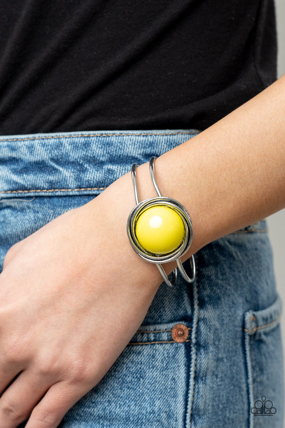 Take It From The POP! - Yellow Bracelet - Paparazzi Accessories