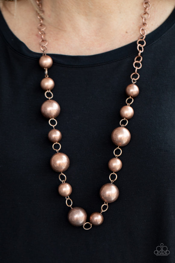 Commanding Composure - Copper Necklace - Paparazzi Accessories