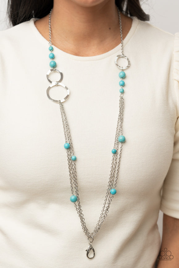 Local Charm - Blue Lanyard - Paparazzi Accessories