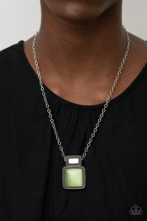 Ethereally Elemental - Green Necklace - Paparazzi Accessories