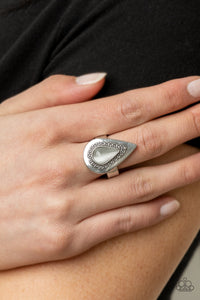 Earthy Glow - White Ring - Paparazzi Accessories