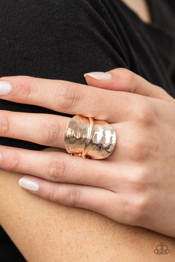 High Stakes Gleam - Rose Gold Ring - Paparazzi Accessories