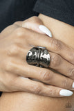 High Stakes Gleam - Black Ring - Paparazzi Accessories