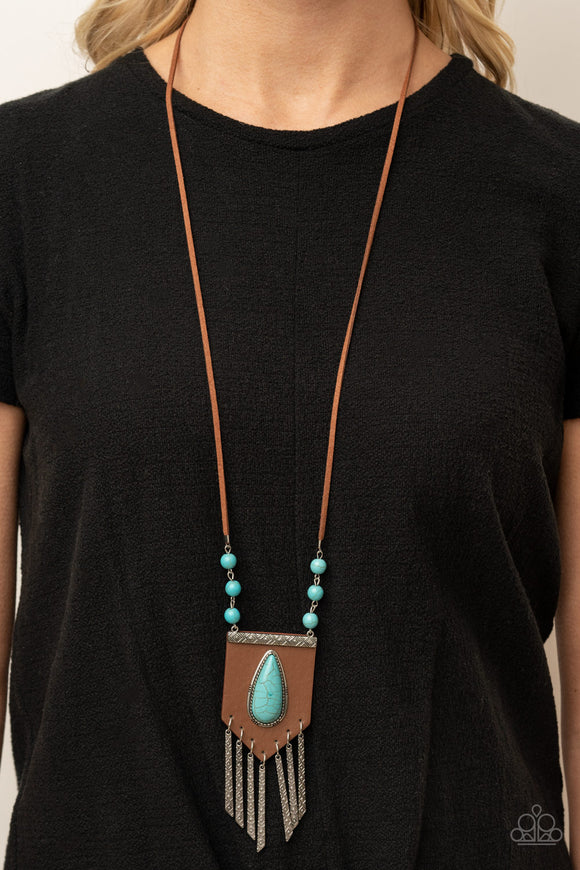 Enchantingly Tribal - Blue Necklace - Paparazzi Accessories