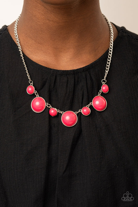 Prismatically POP-tastic - Pink Necklace - Paparazzi Accessories