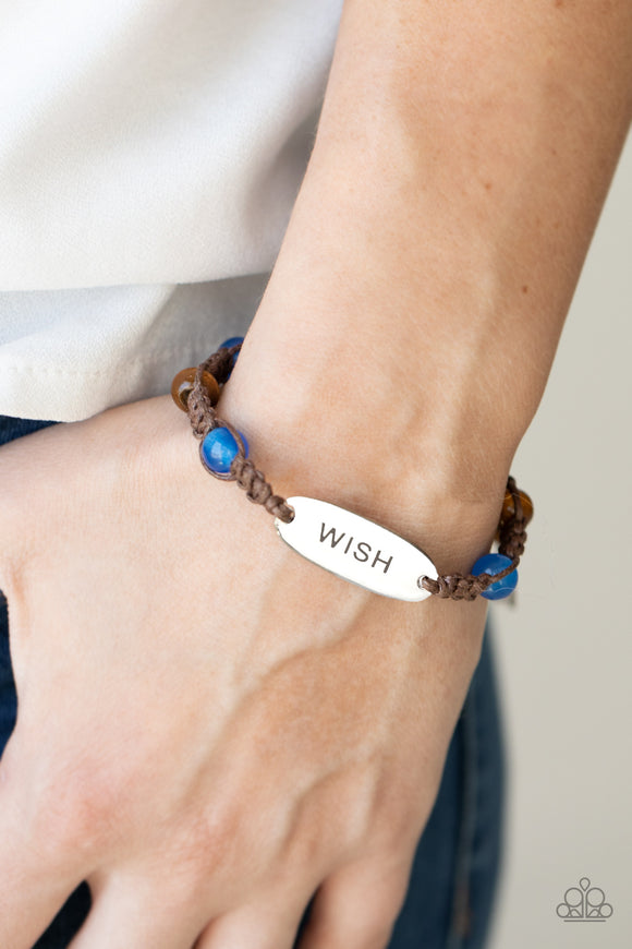 WISH This Way - Blue Bracelet - Paparazzi Accessories
